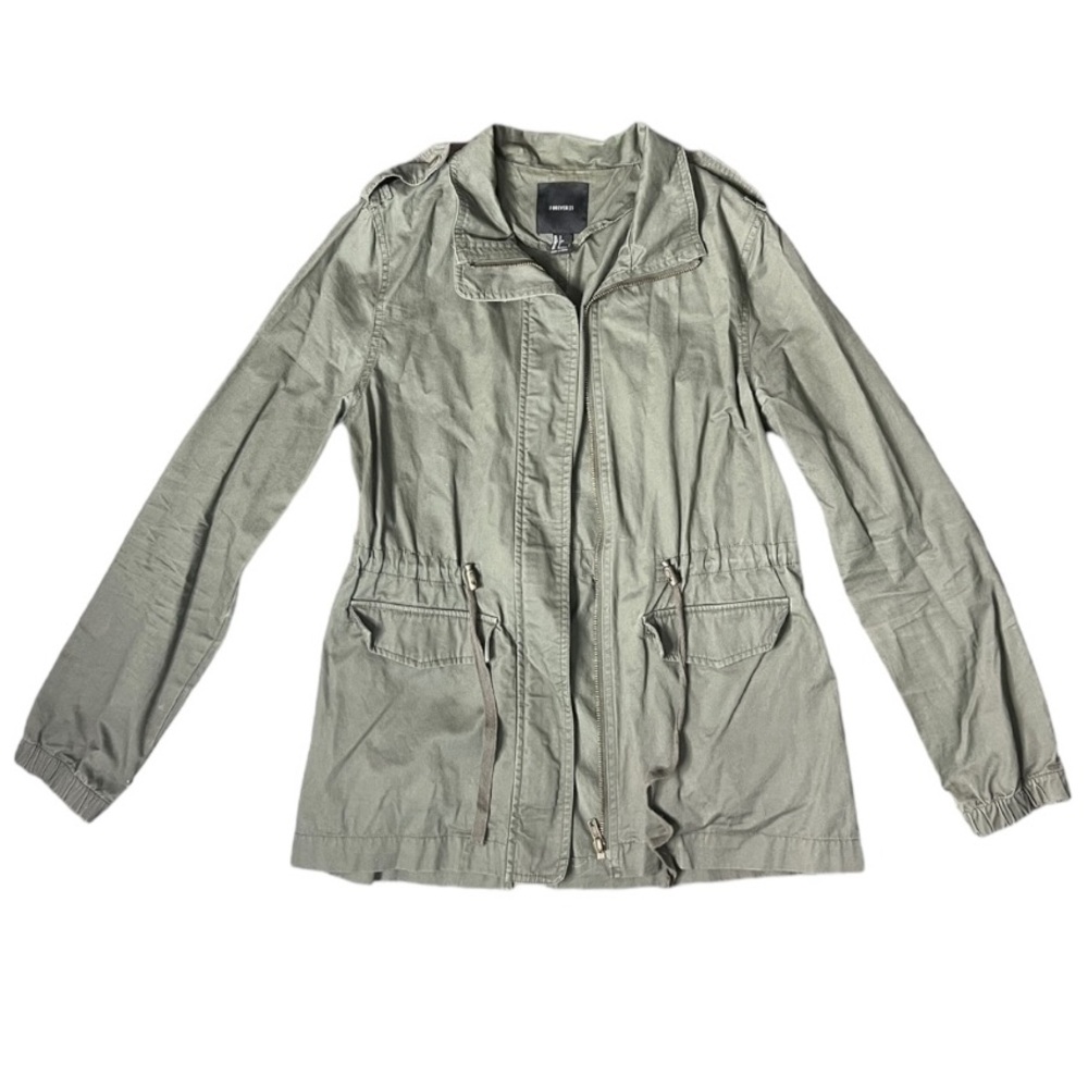 Drawstring Utility Jacket with Pockets - Picture 6 of 8